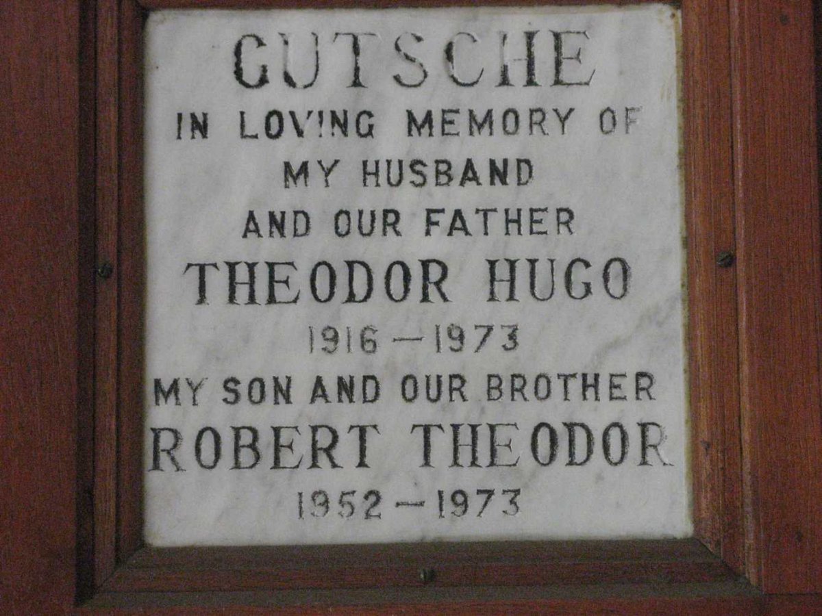 GUTSCHE Theodor Hugo 1916-1973 :: GUTSCHE Robert Theodor 1952-1973