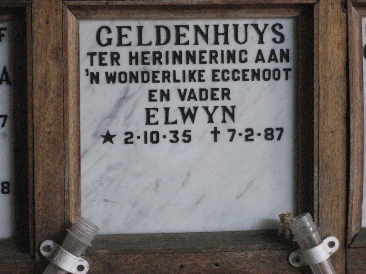 GELDENHUYS Elwyn 1935-1987