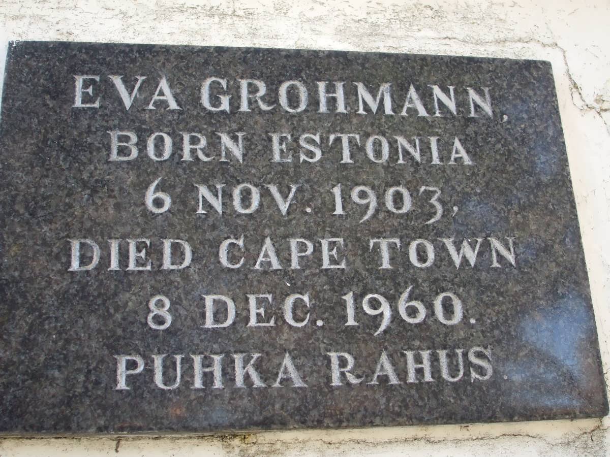 GROHMANN Eva 1903-1960