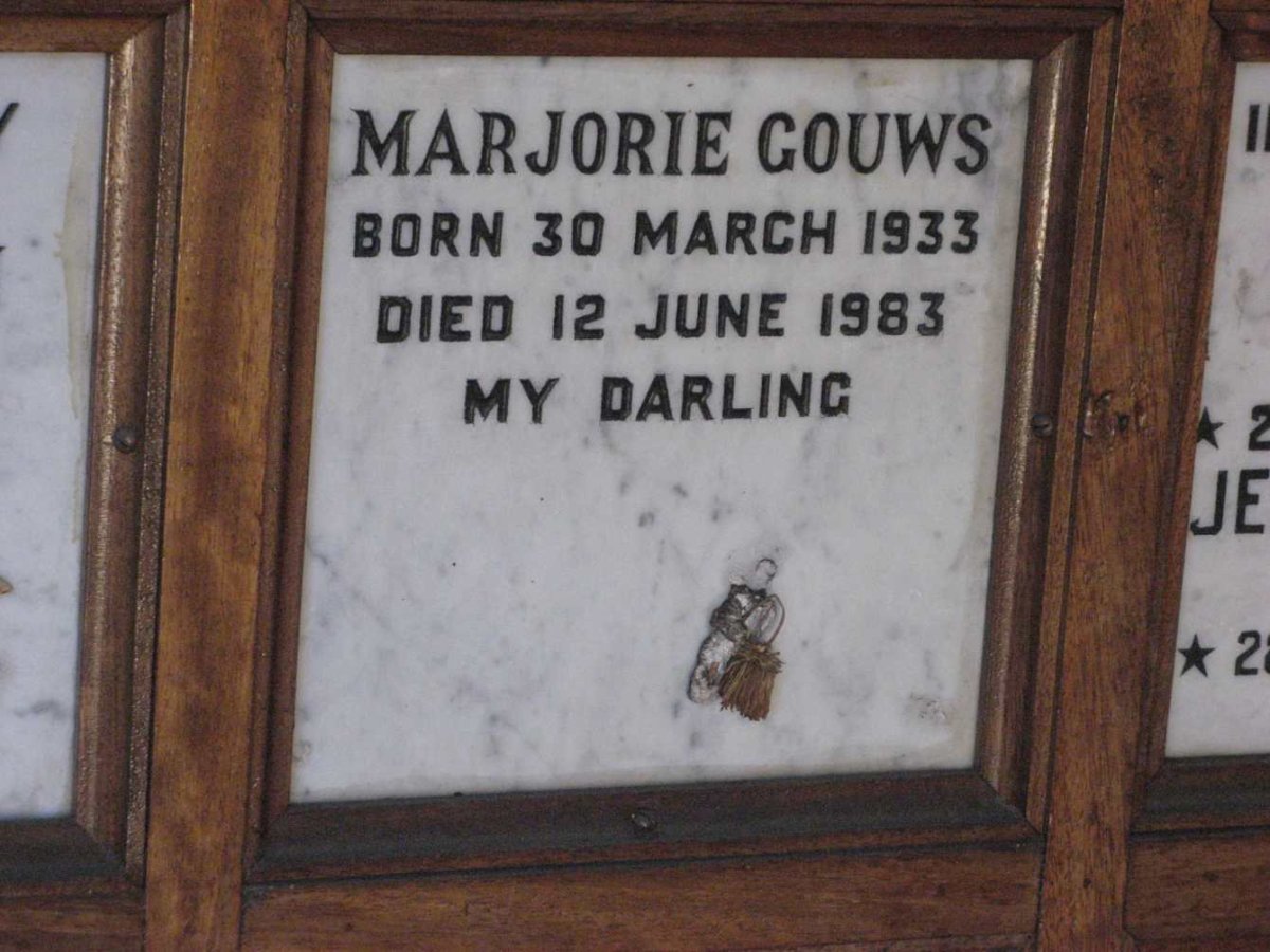 GOUWS Marjorie 1933-1983
