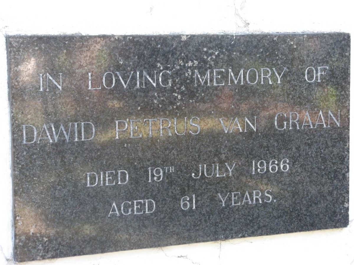 GRAAN Dawid Petrus, van -1966