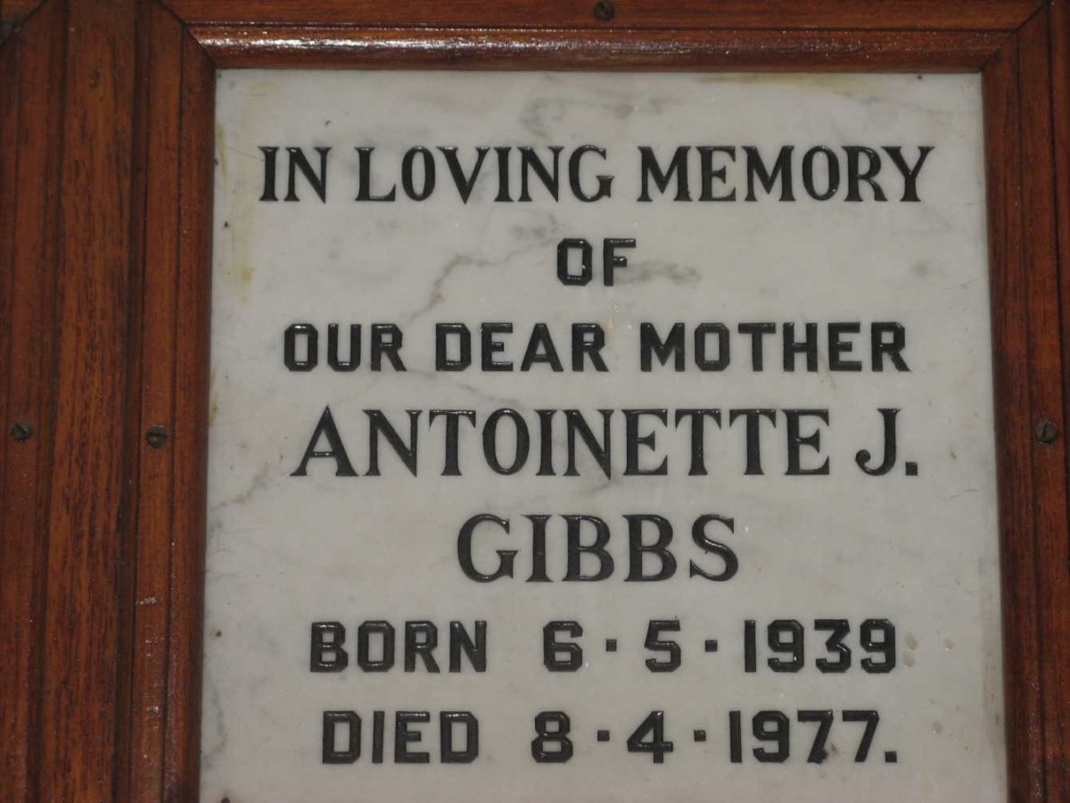 GIBBS Antoinette J. 1939-1977