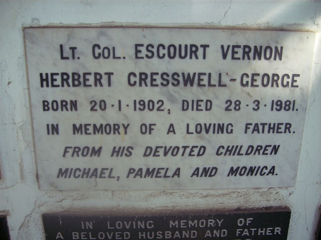 GEORGE Escourt Vernon Herbert, CRESSWELL 1902-1981