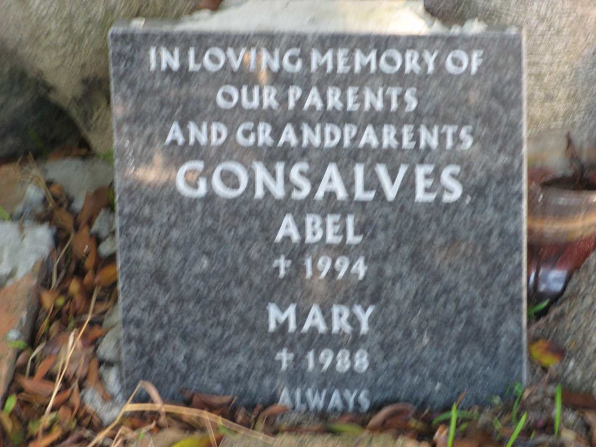 GONSALVES Abel -1994 &amp; Mary -1988