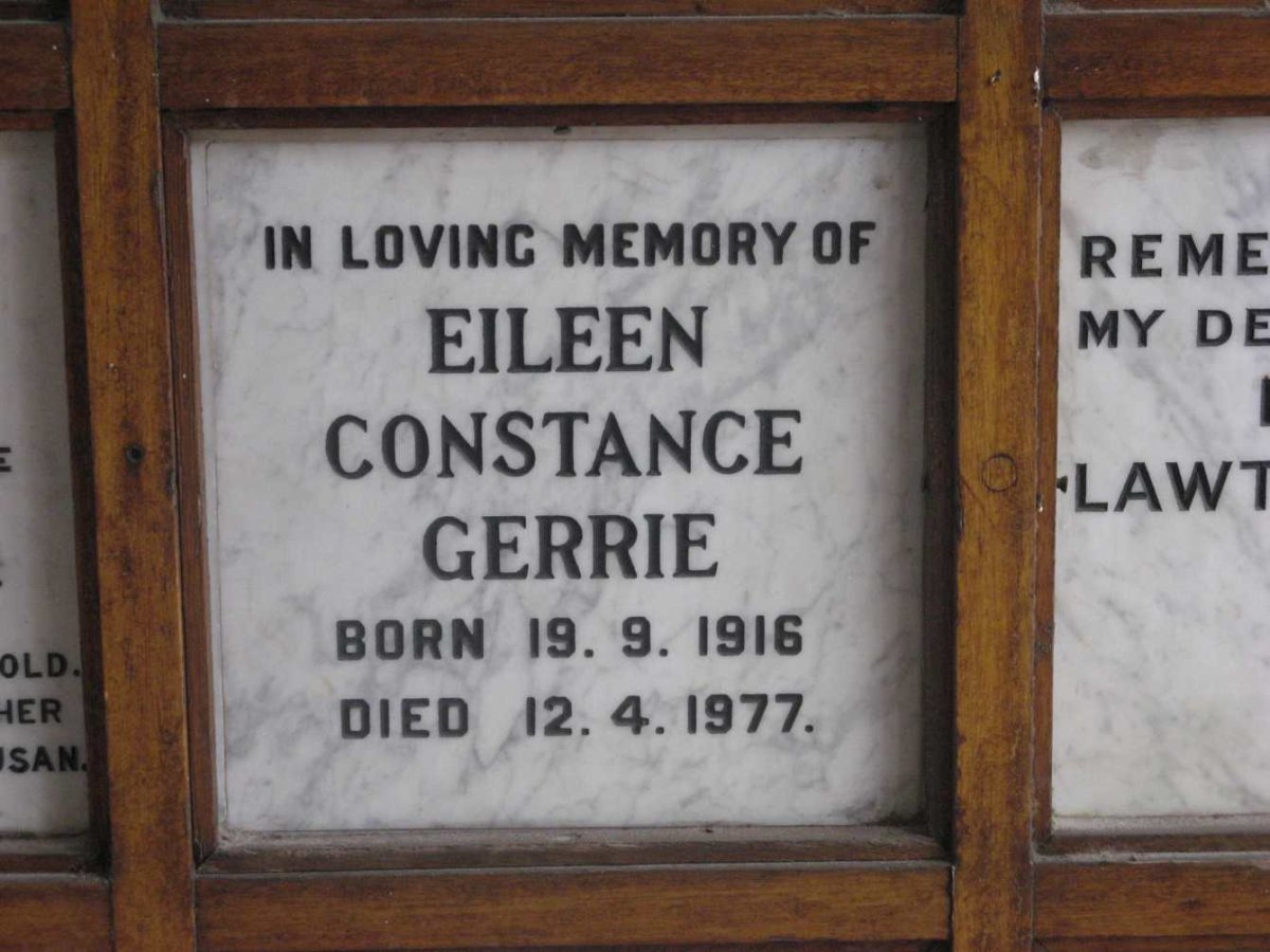 GERRIE Eileen Constance 1916-1977