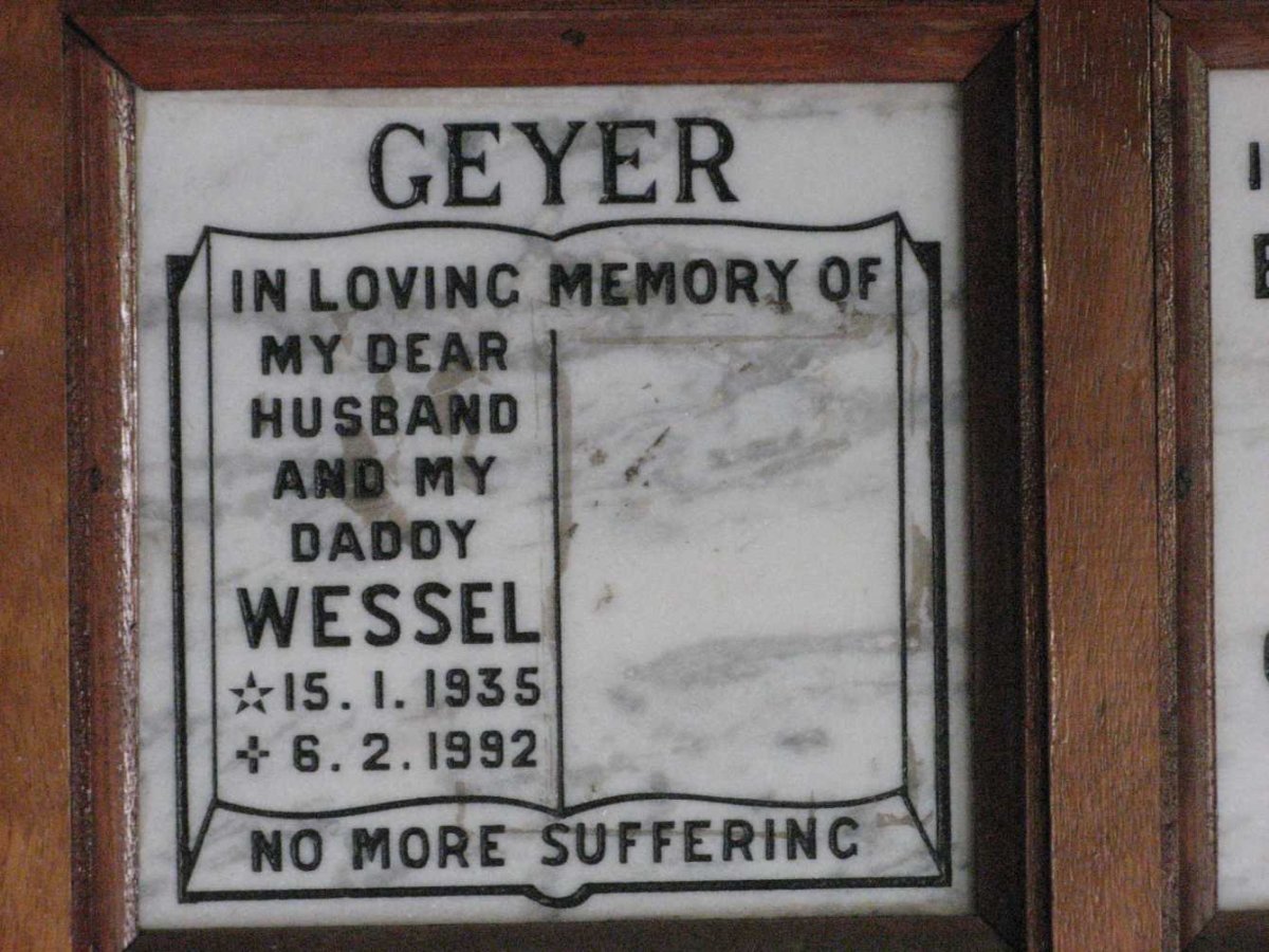 GEYER Wessel 1935-1992