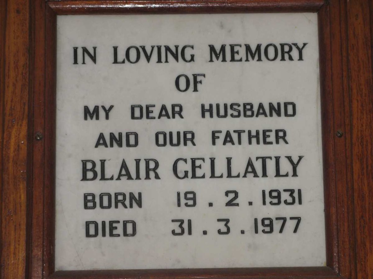 GELLATLY Blair 1931-1977