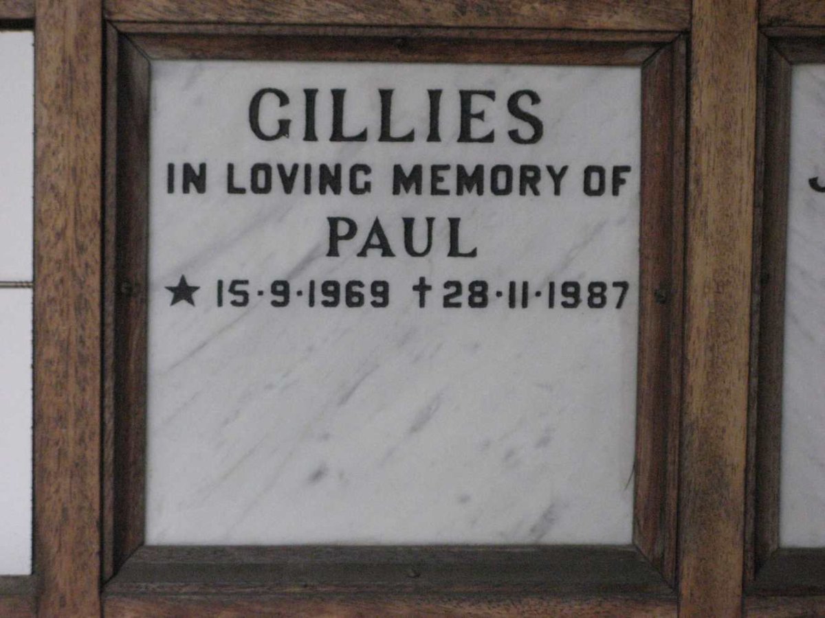 GILLIES Paul 1969-1987