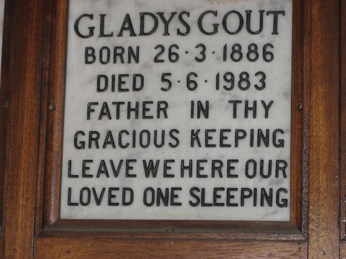 GOUT Gladys 1886-1983