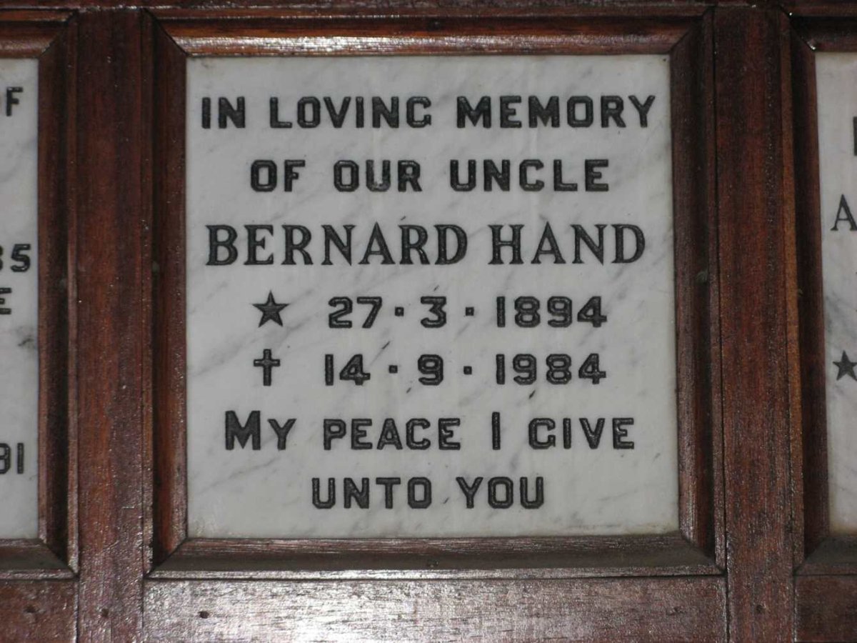 HAND Bernard 1894-1984