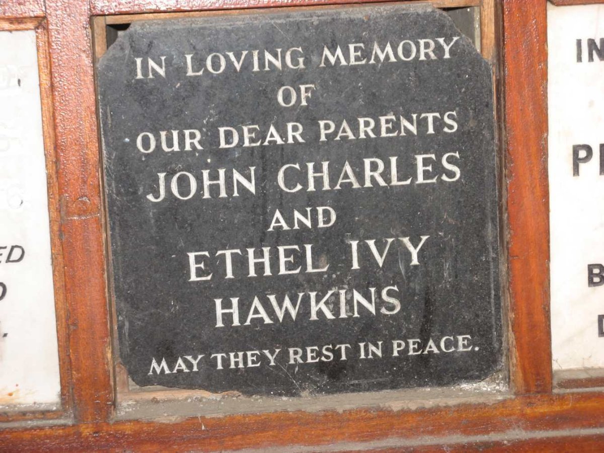 HAWKINS John Charles &amp; Ethel Ivy