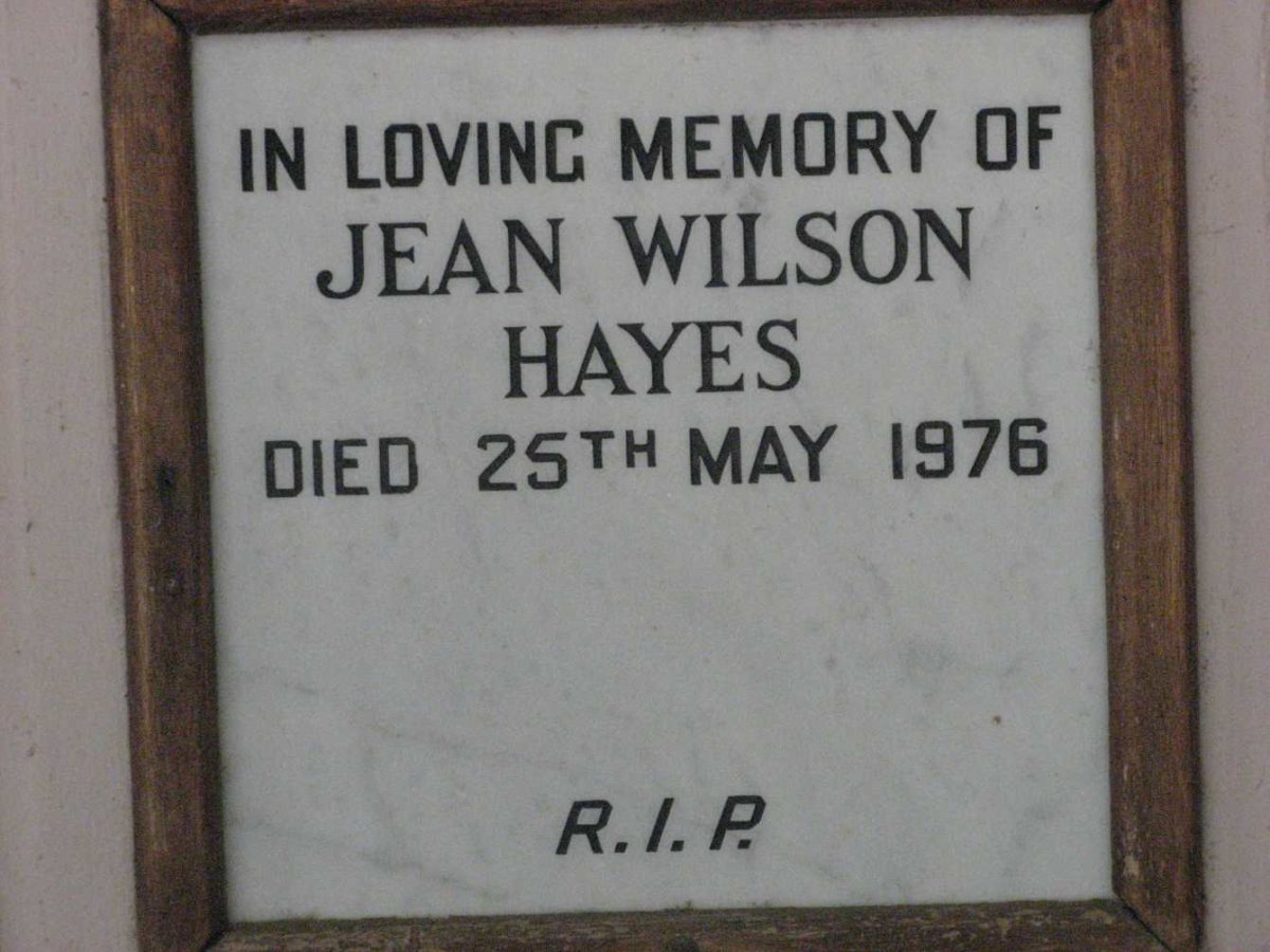 HAYES Jean Wilson -1976