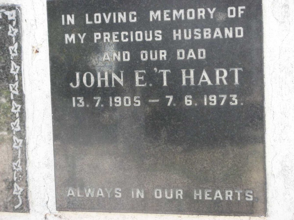 HART John E., 'T 1905-1973