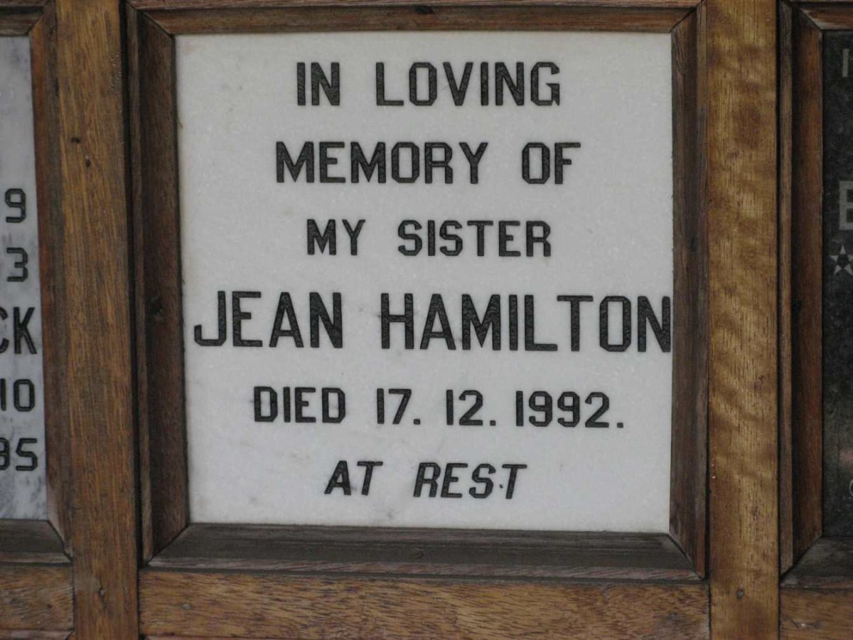 HAMILTON Jean -1992