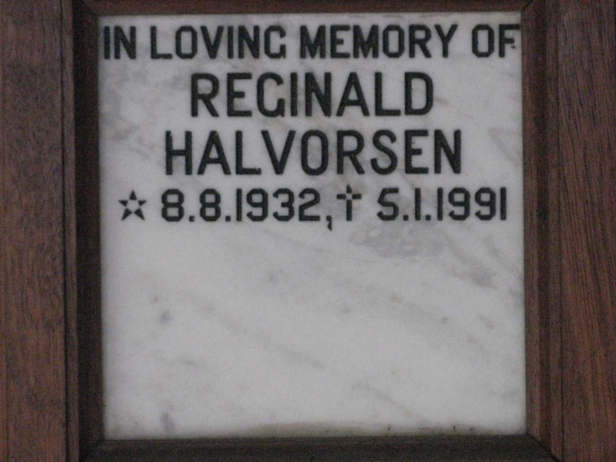 HALVORSEN Reginald 1932-1991