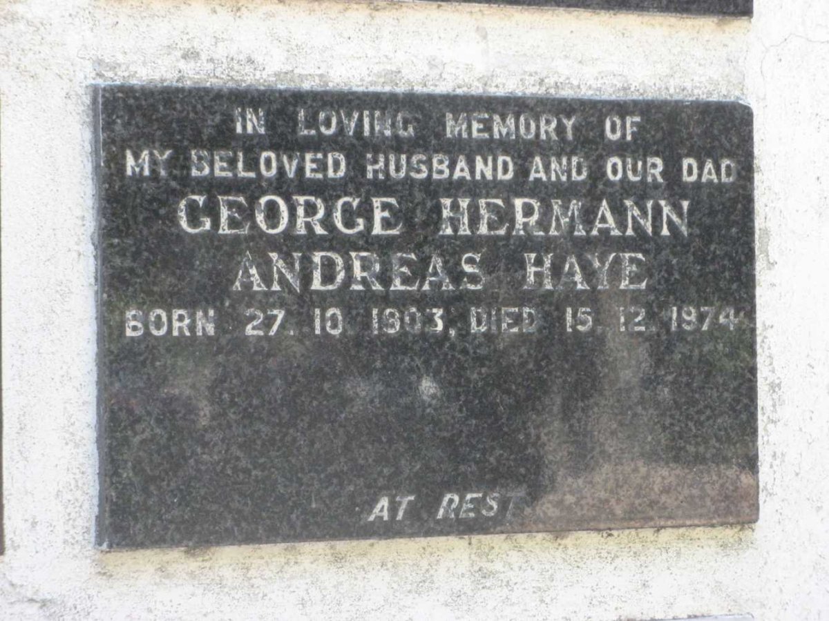HAYE George Hermann Andreas 1903-1974
