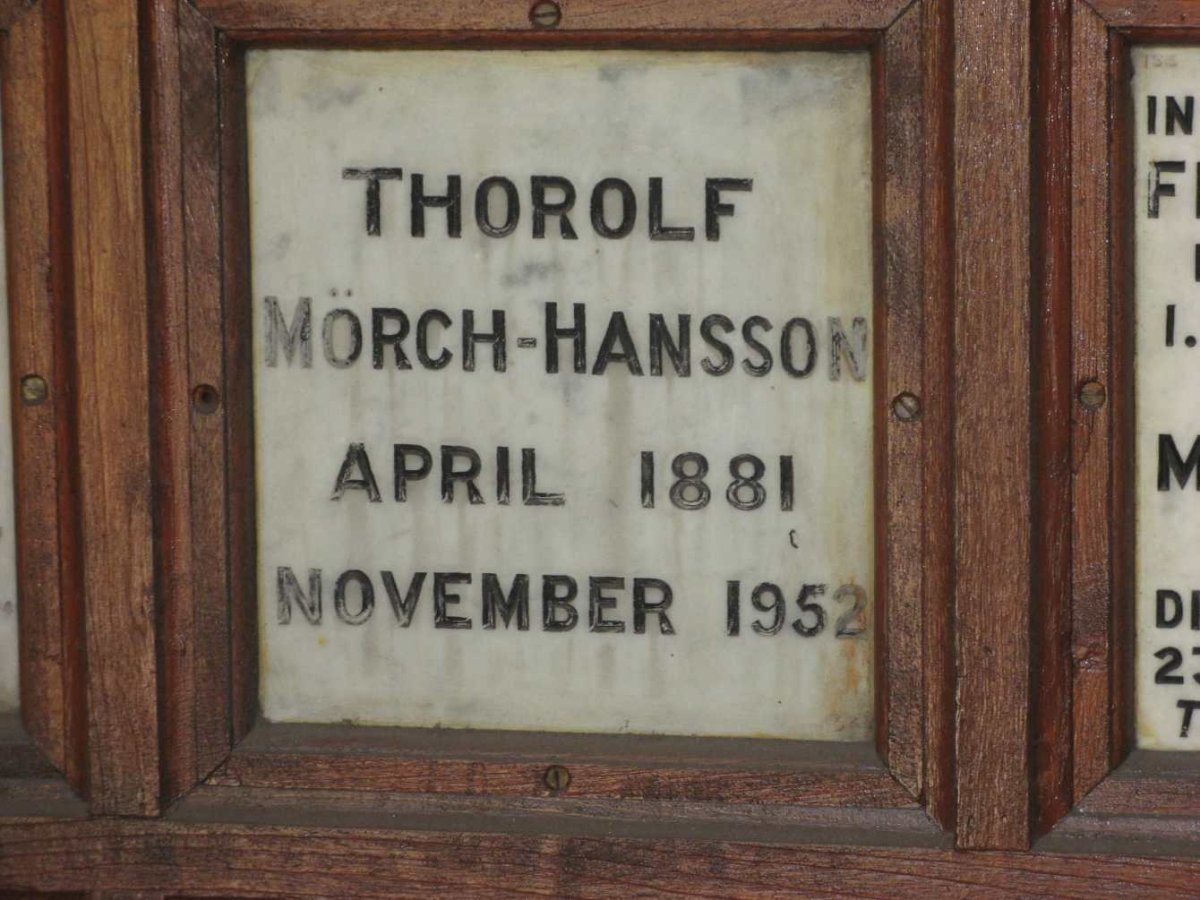HANSSON Thorolf, MORCH 1881-1952