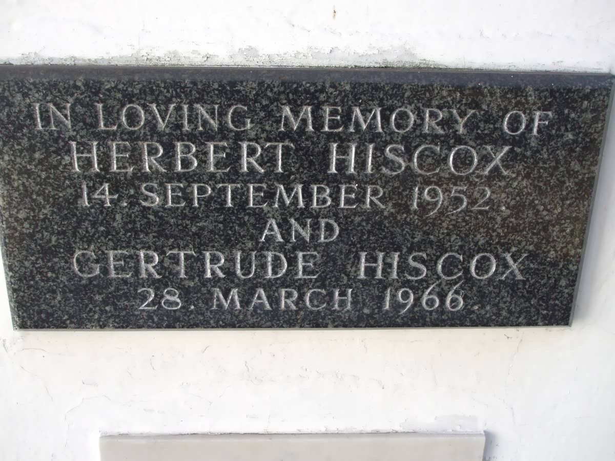 HISCOX Herbert -1952 &amp; Gertrude -1966