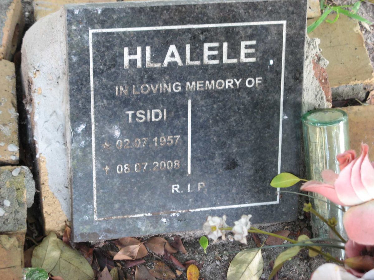 HLALELE Tsidi 1957-2008