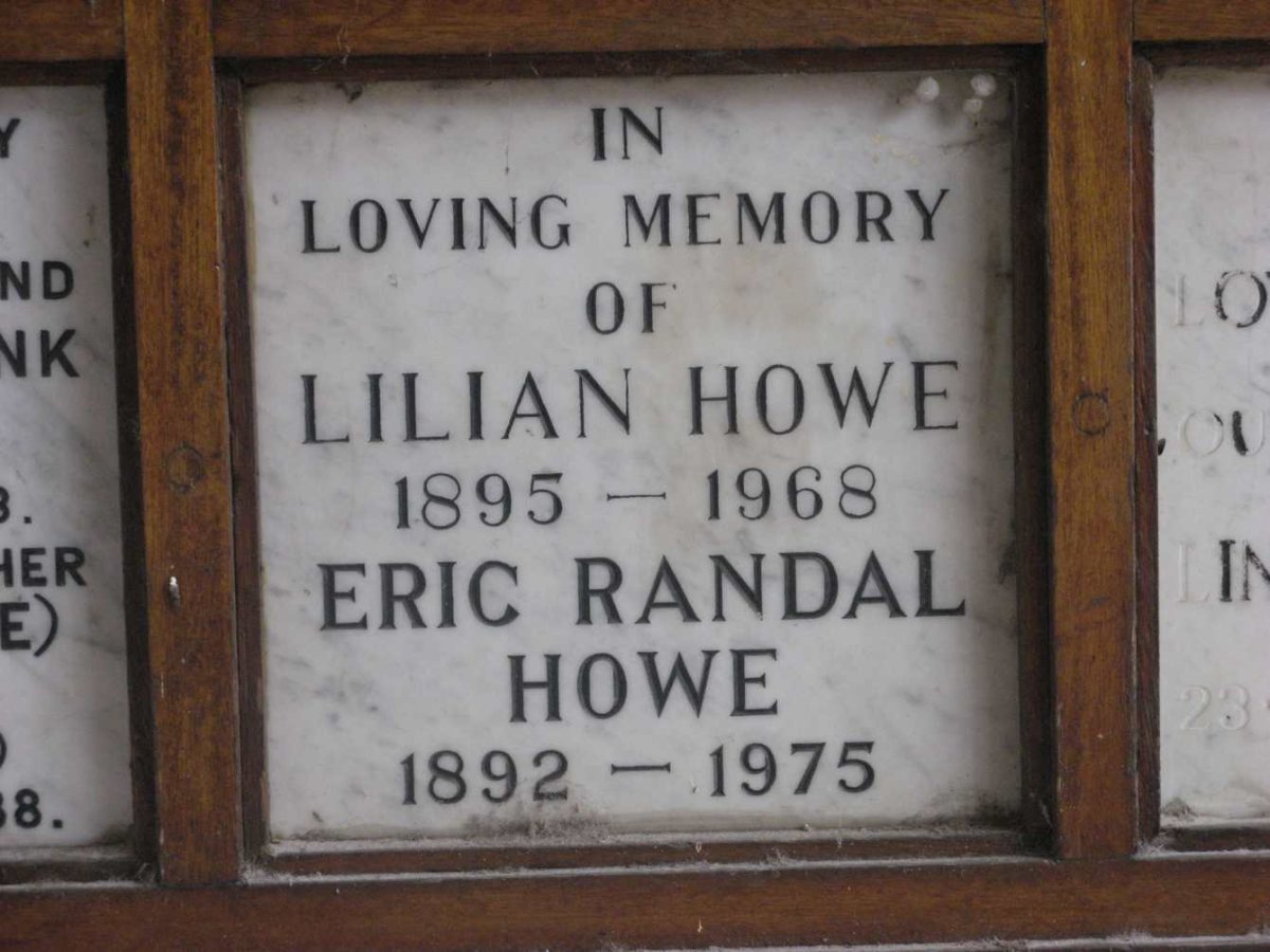 HOWE Eric Randal 1892-1975 &amp; Lilian 1895-1968