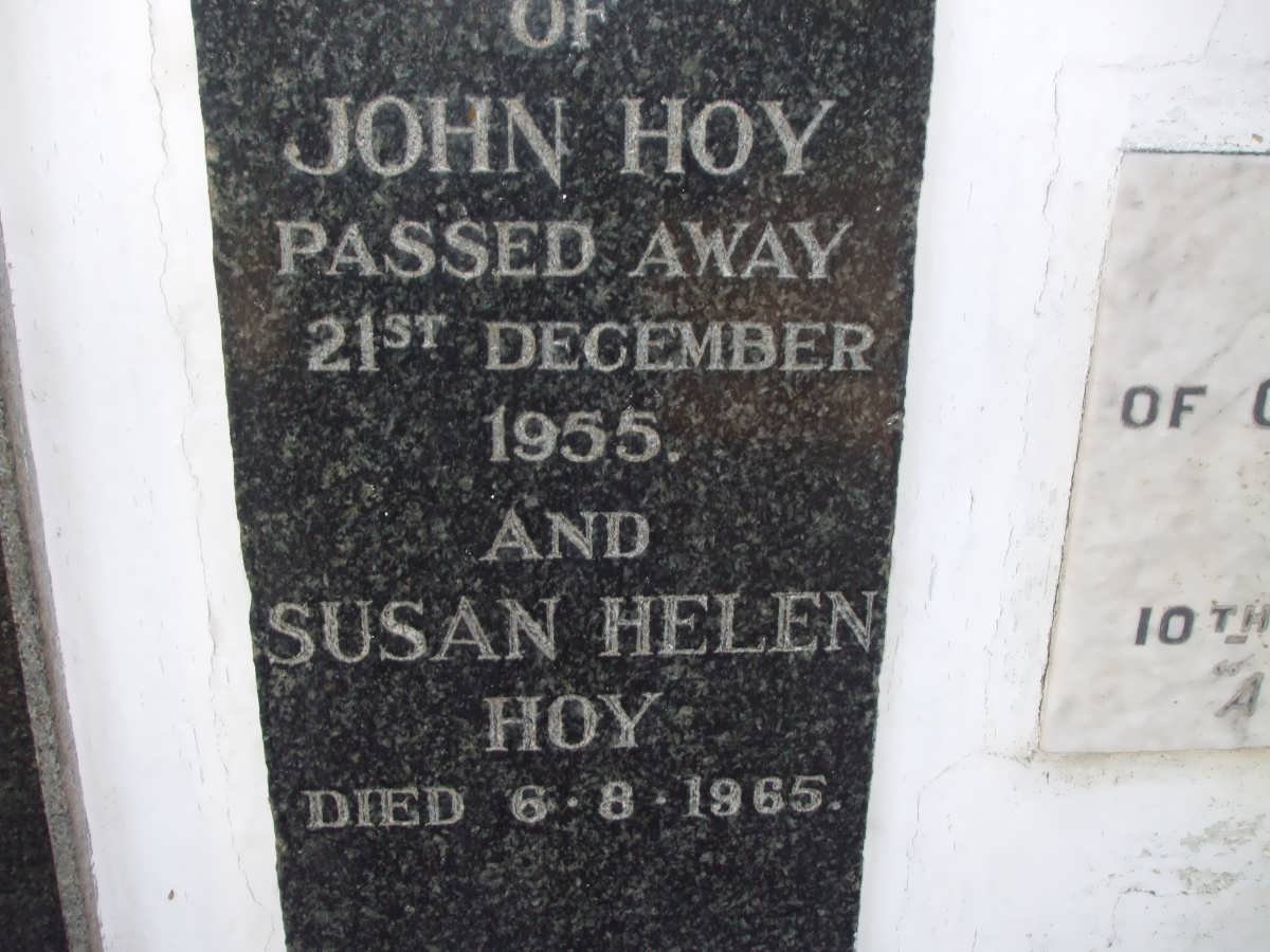 HOY John -1955 &amp; Susan Helen -1965