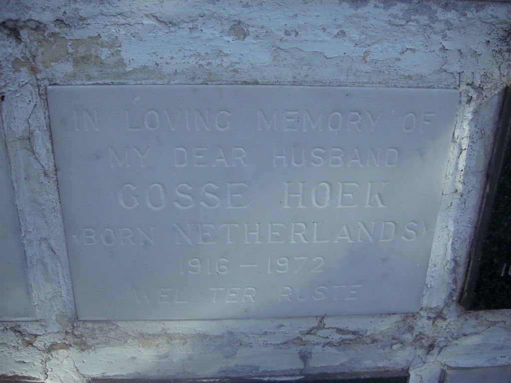 HOEK Gosse 1916-1972