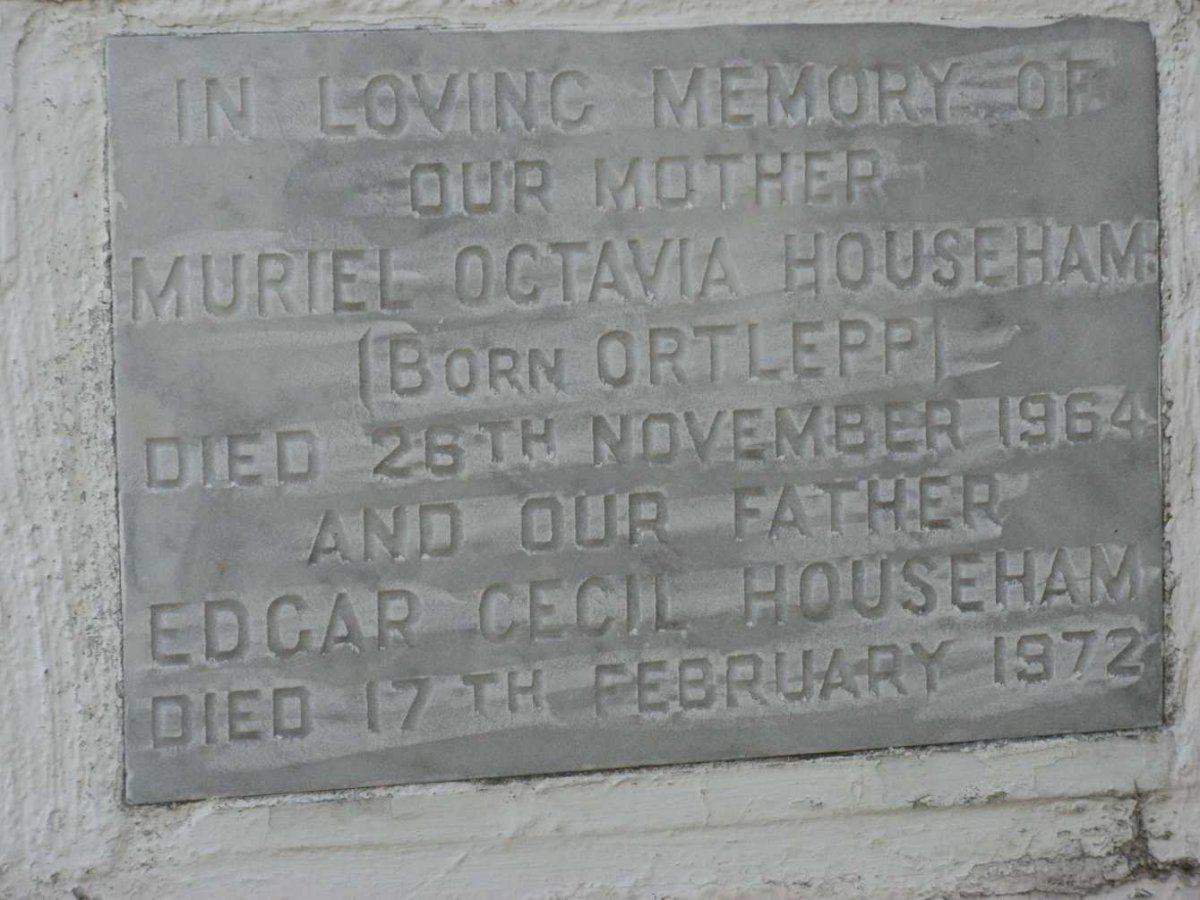 HOUSEHAM Edgar Cecil -1972 &amp; Muriel Octavia ORTLEPP -1964