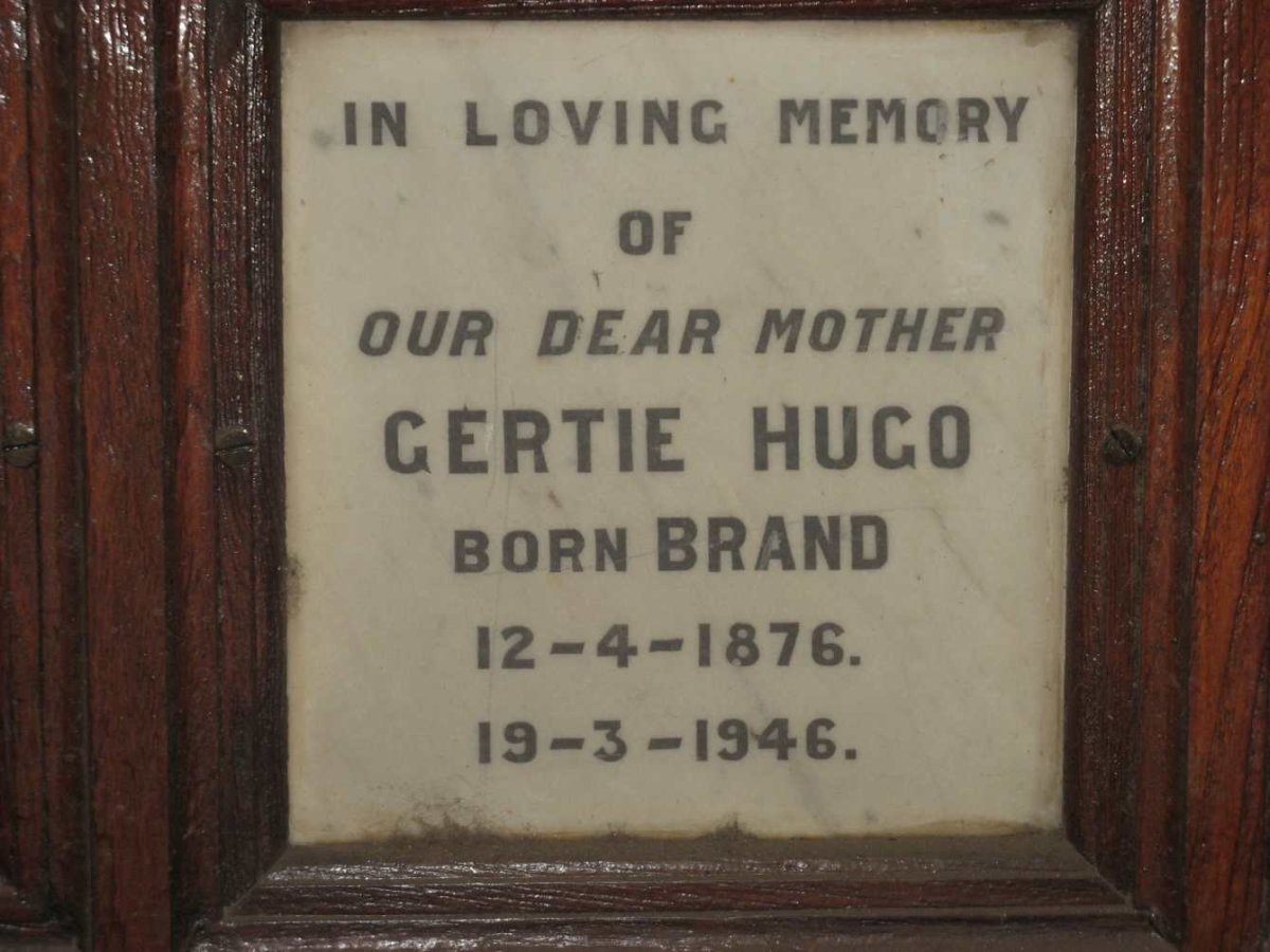 HUGO Gertie nee BRAND 1876-1946