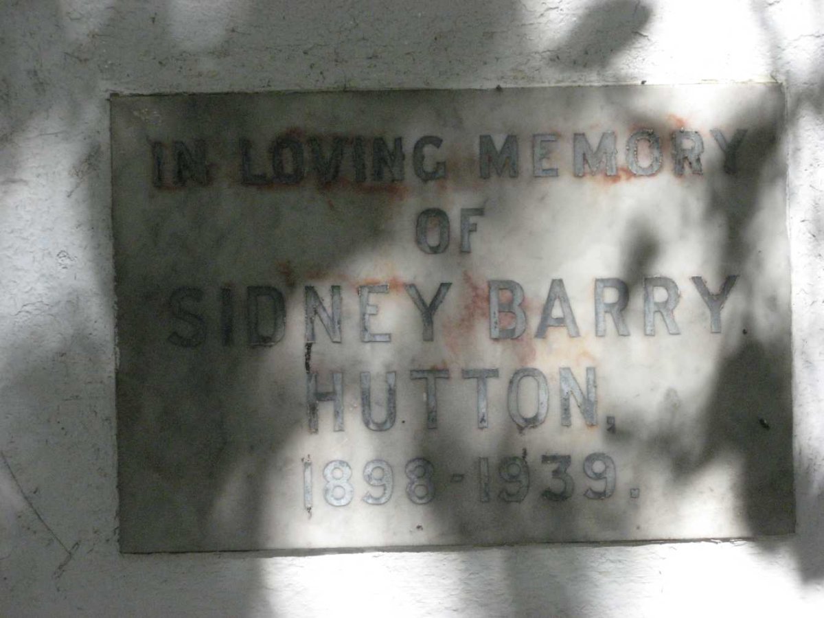 HUTTON Sidney Barry 1898-1939