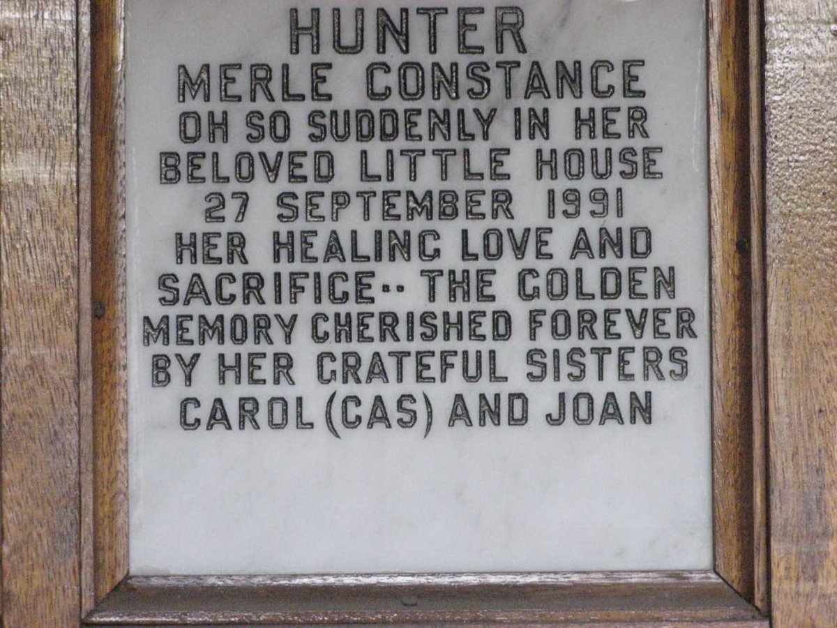 HUNTER Merle Constance -1991