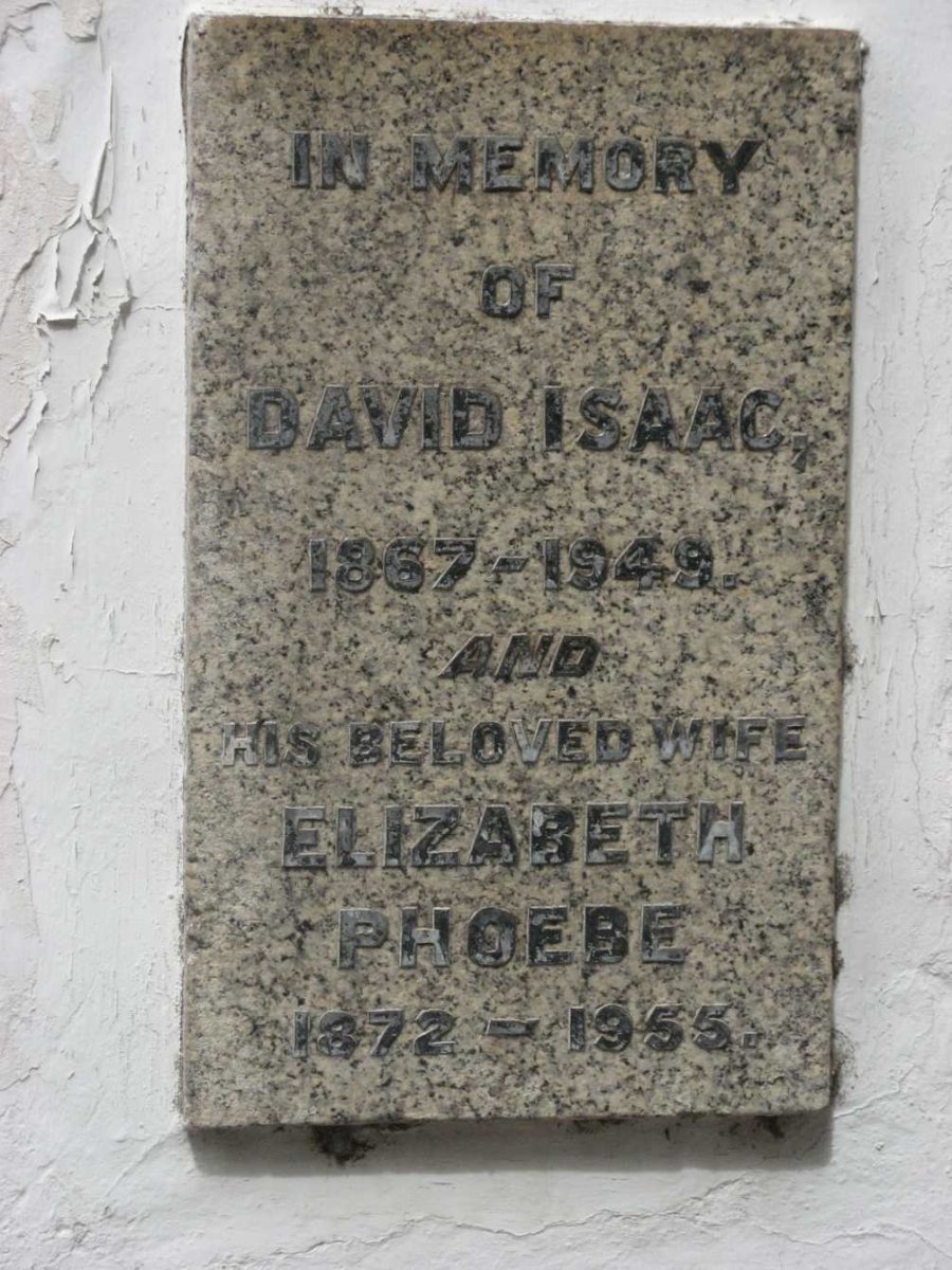 ISAAC David 1867-1949 &amp; Elizabeth Phoebe 1872-1955