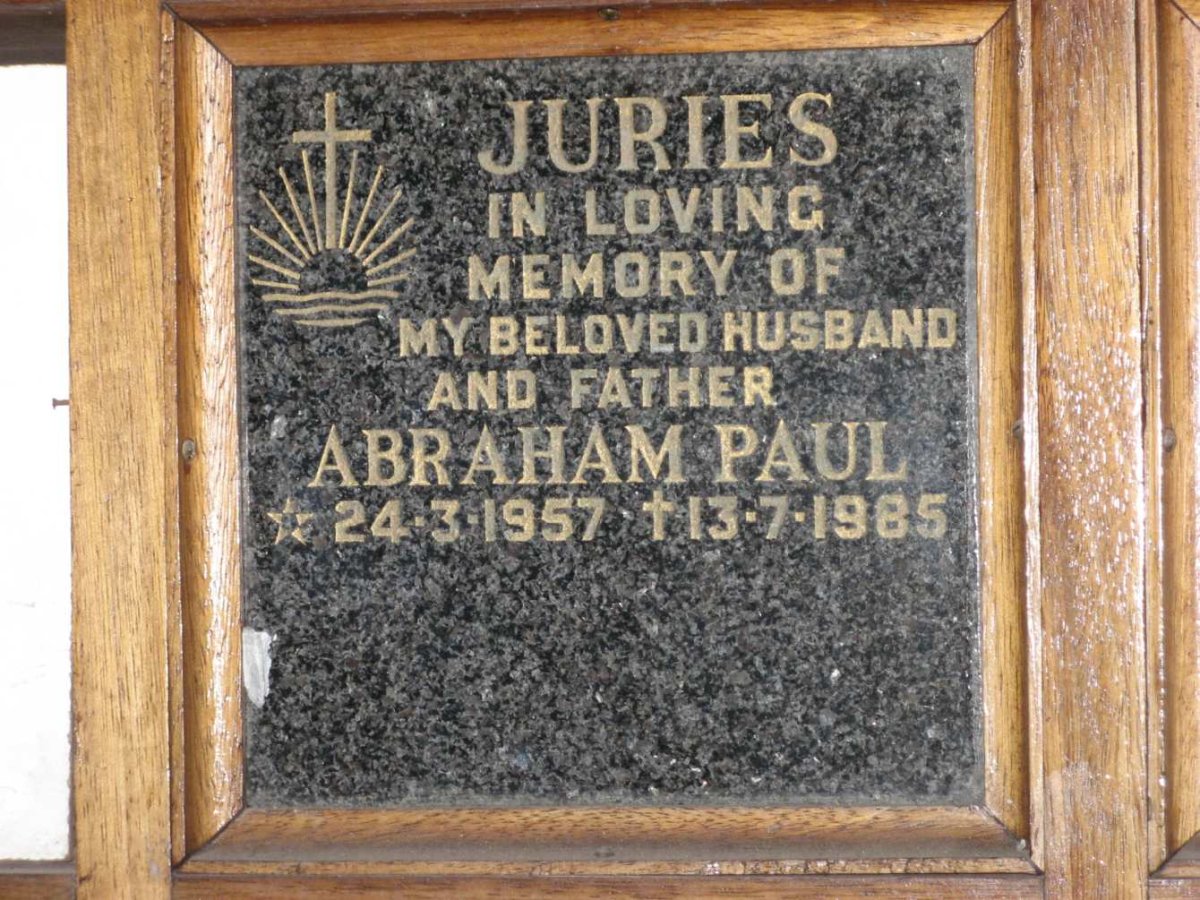 JURIES Abraham Paul 1957-1985