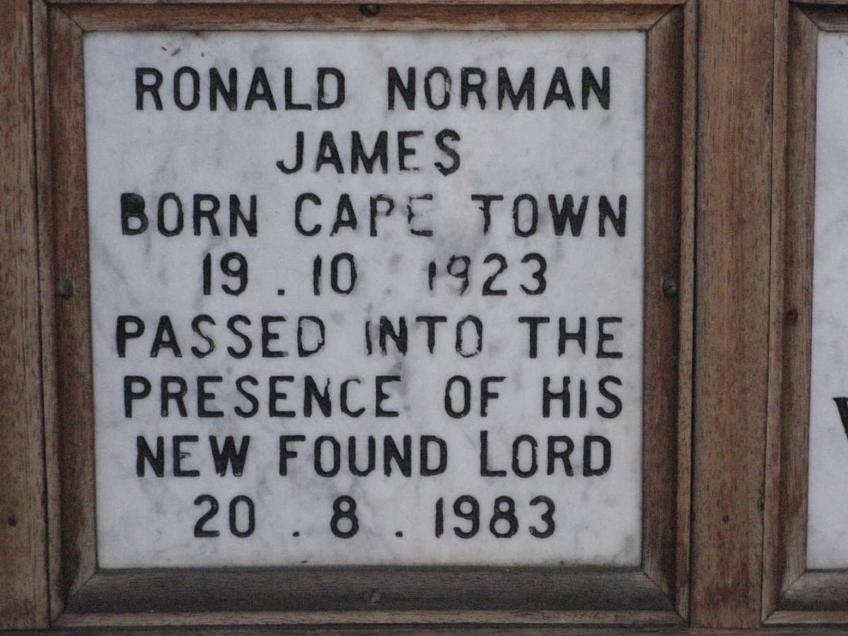 JAMES Ronald Norman 1923-1983