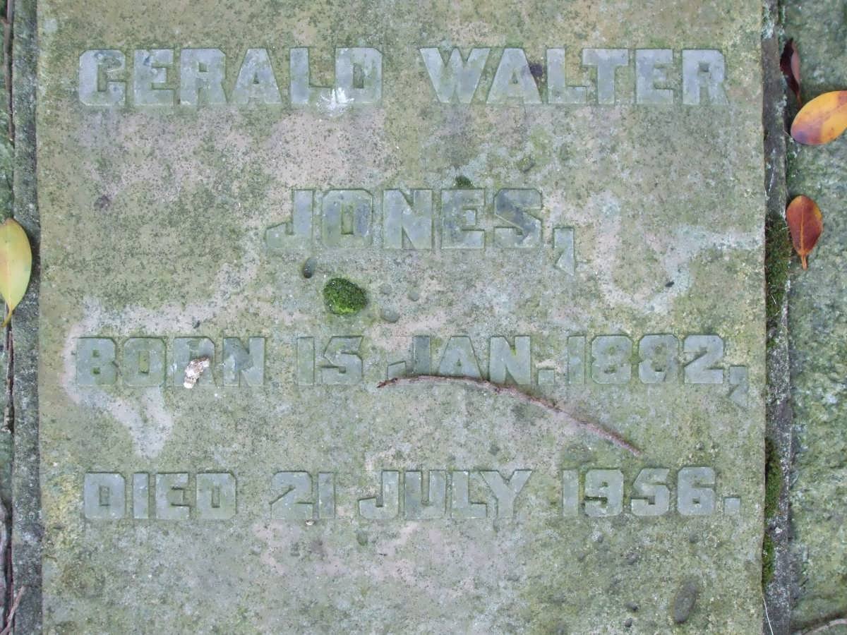JONES Gerald Walter 1882-1956