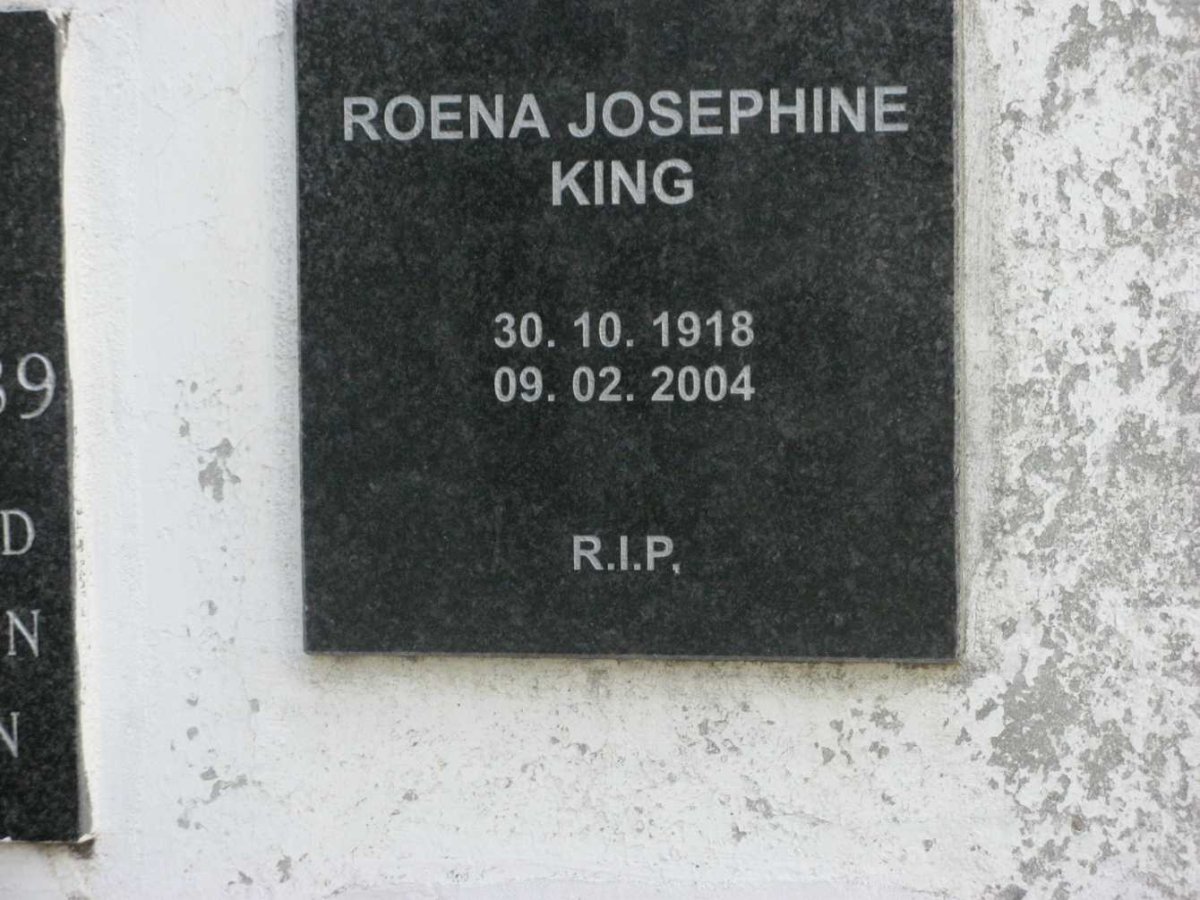 KING Roena Josephine 1918-2004