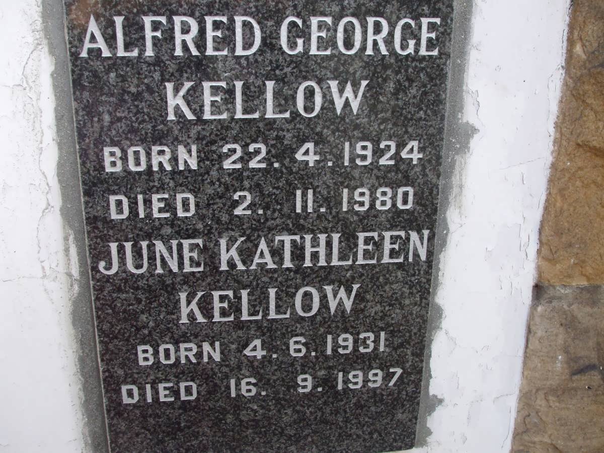 KELLOW Alfred George 1924-1980 &amp; June Kathleen 1931-1997