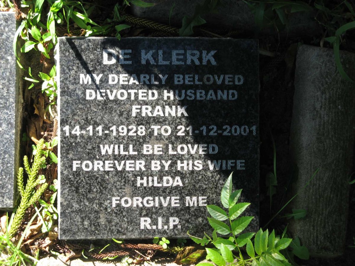 KLERK Frank, de 1928-2001