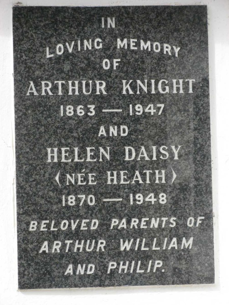 KNIGHT Arthur 1863-1947 &amp; Helen Daisy HEATH 1870-1948
