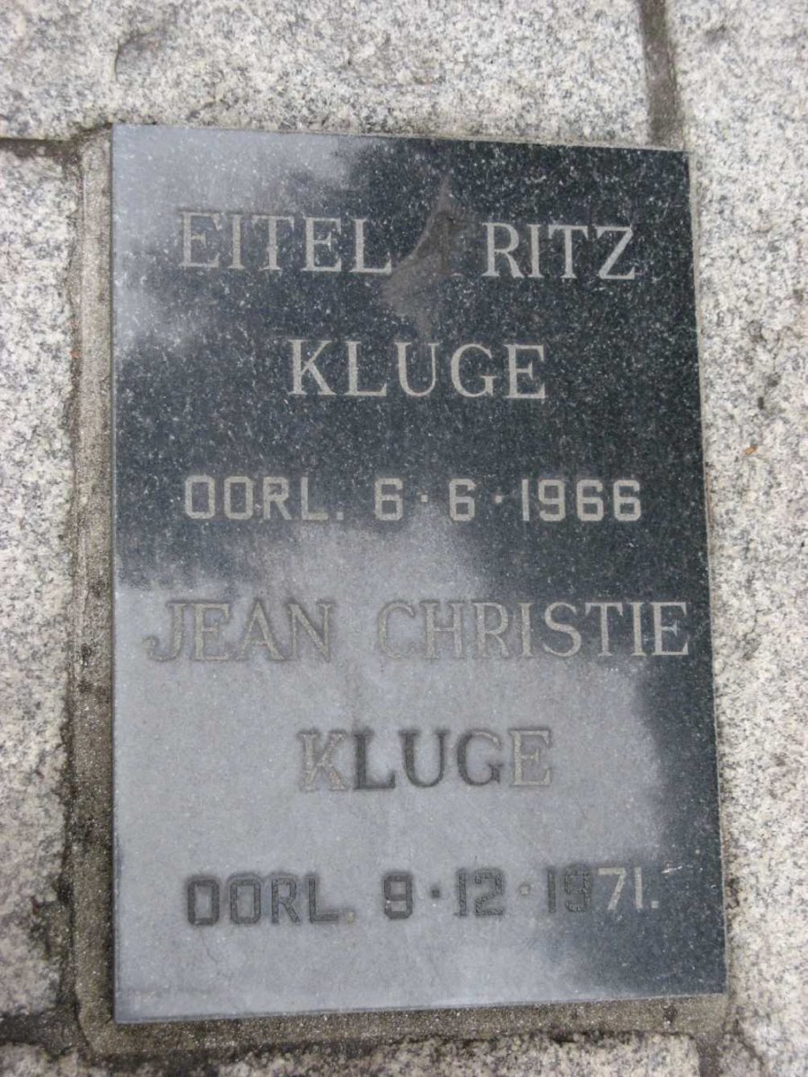 KLUGE Eitel Ritz -1966 &amp; Jean Christie -1971