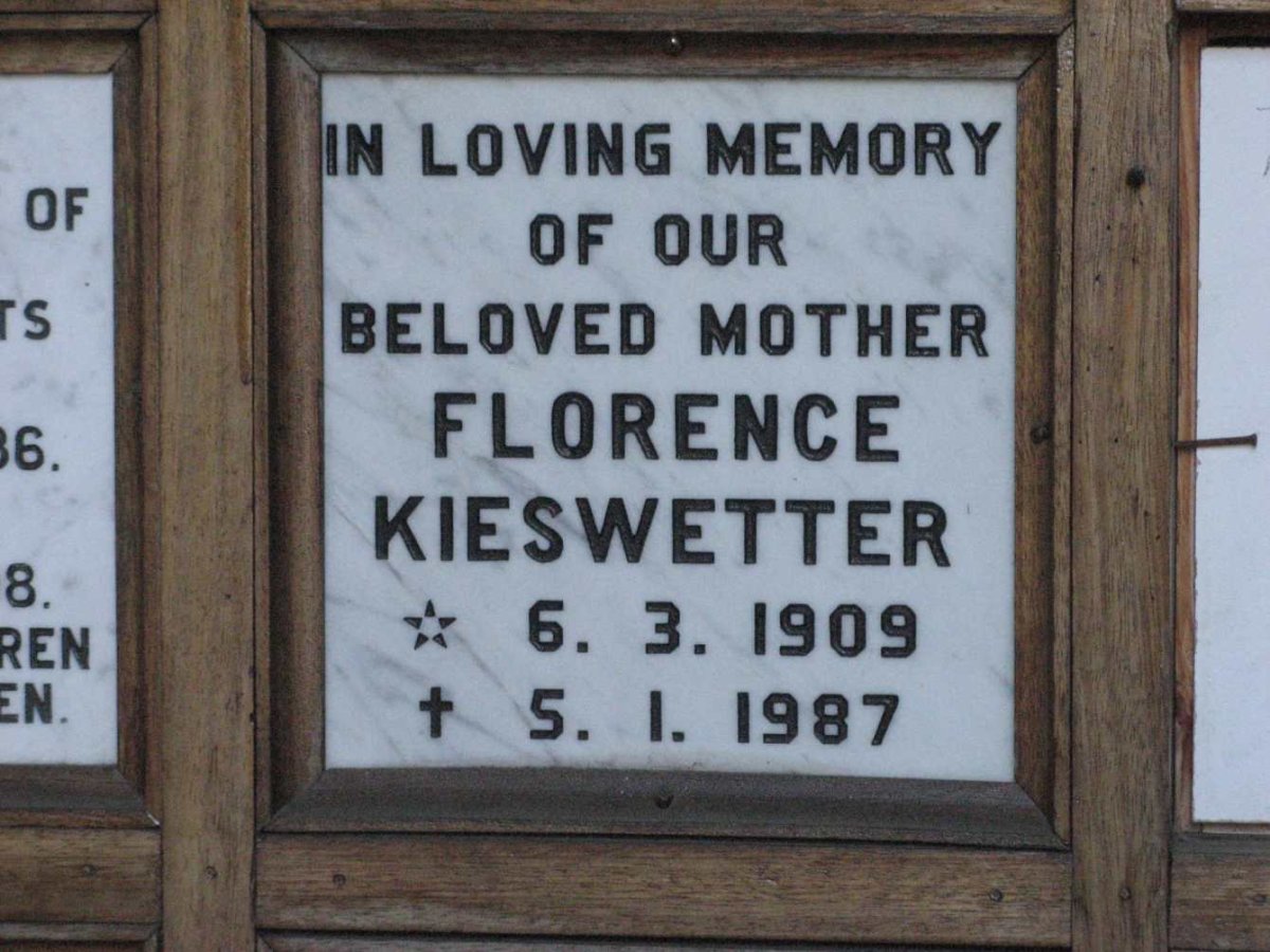 KIESWETTER Florence 1909-1987