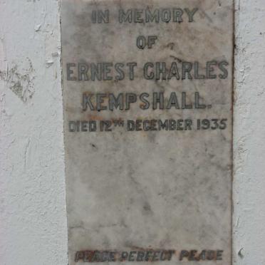 KEMPSHALL Ernest Charles -1935