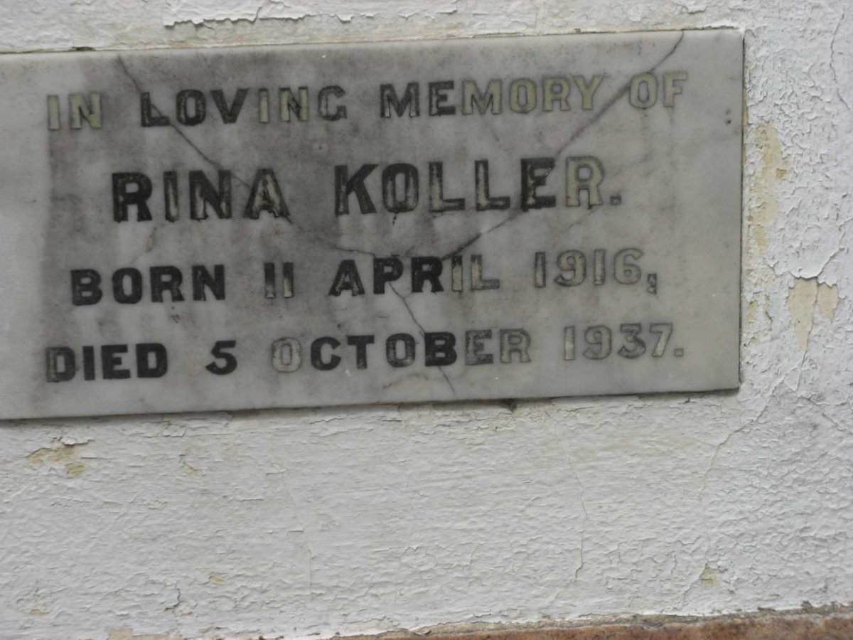 KOLLER Rina 1916-1937