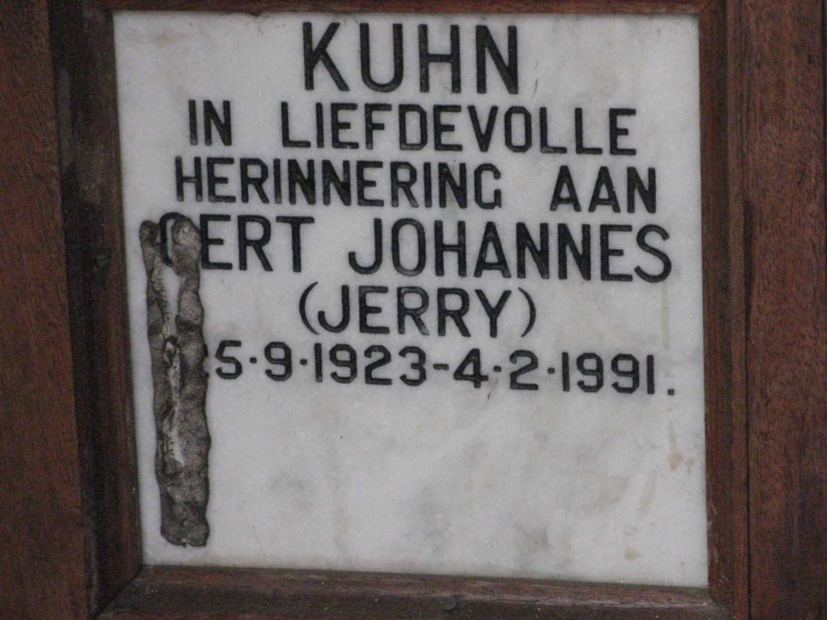 KUHN Gert Johannes 1923-1991