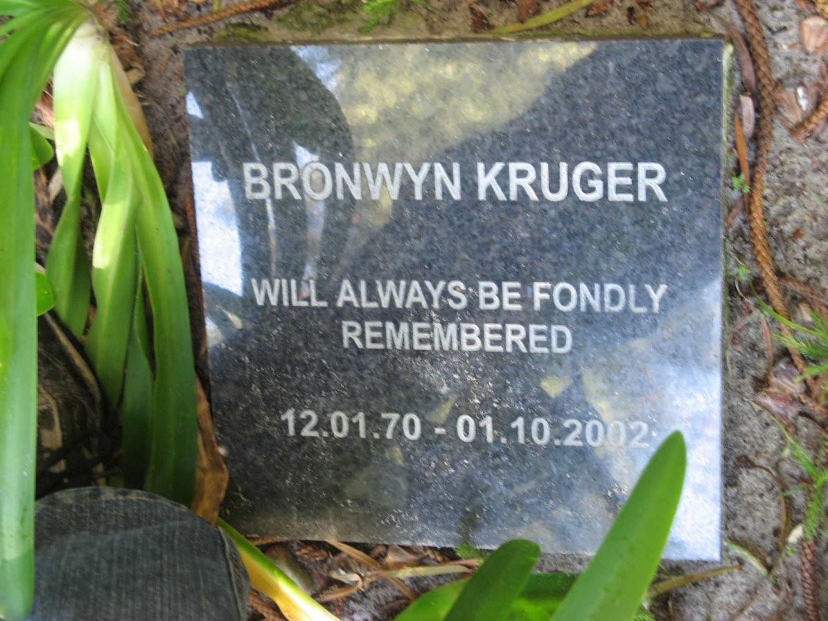 KRUGER Bronwyn 1970-2002