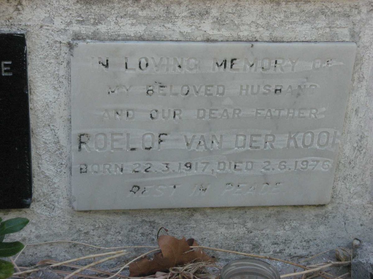 KOOI Roelof, van der 1917-1976