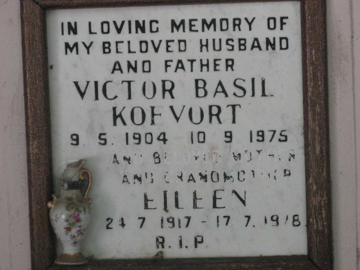 KOEVORT Victor Basil 1904-1975 &amp; Eileen 1917-1978
