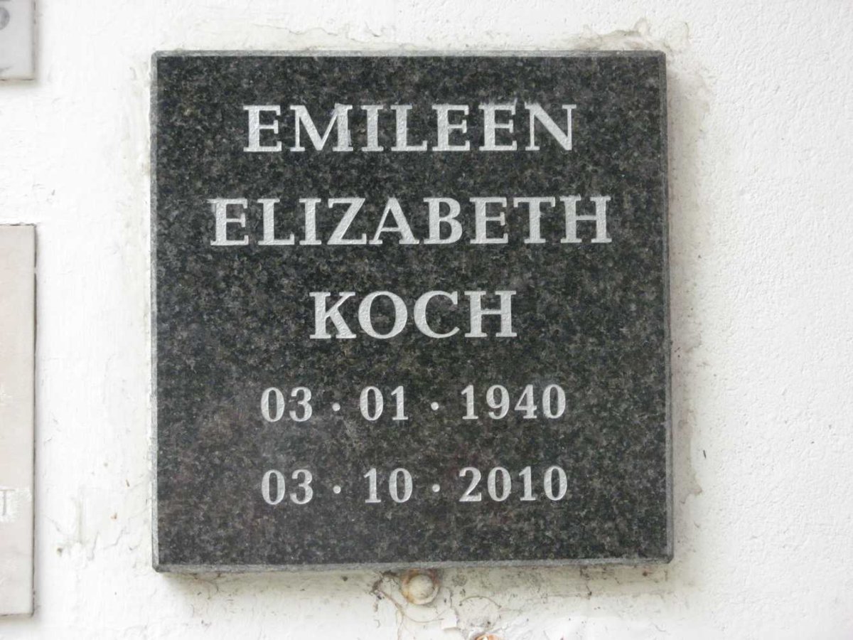 KOCH Emileen Elizabeth 1940-2010