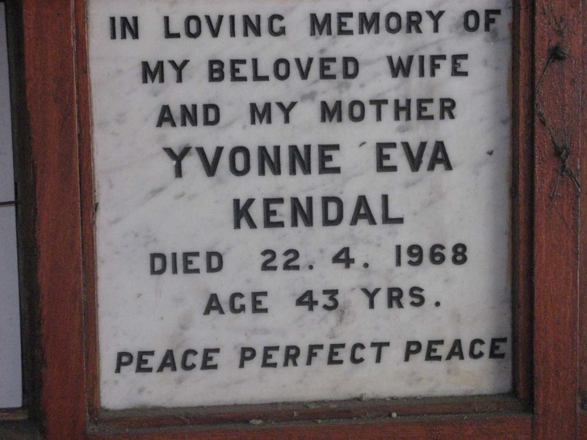 KENDAL Yvonne Eva -1968