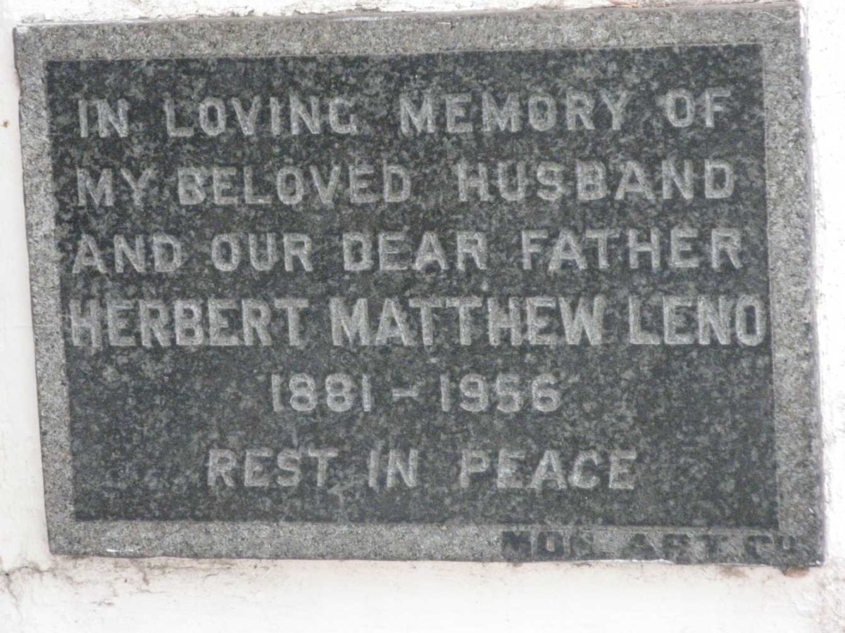 LENO Herbert Matthew 1881-1956