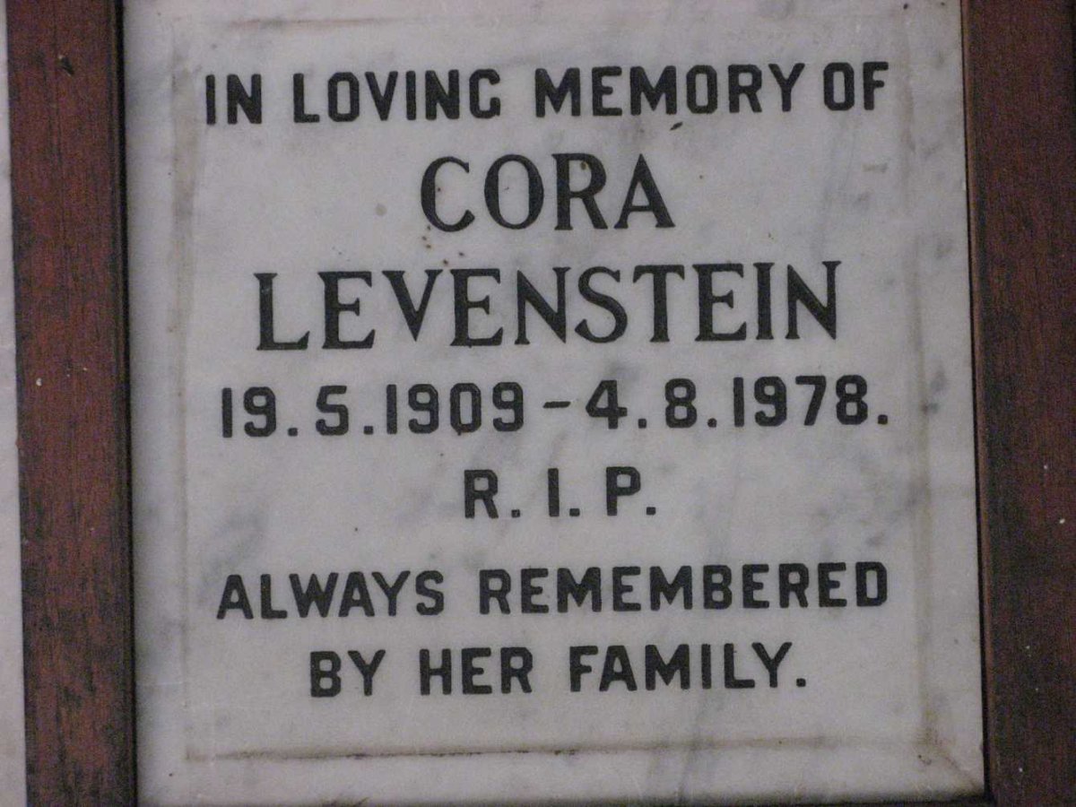 LEVENSTEIN Cora 1909-1978